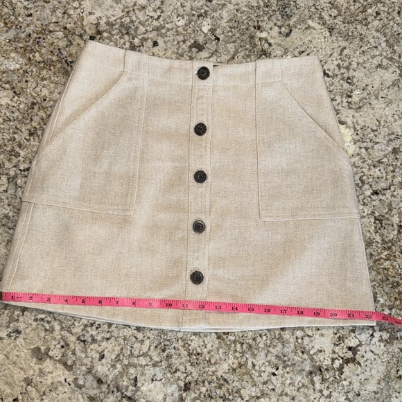 BANANA REPUBLIC Button Front Linen Cotton Blend skirt Size 8 - Picture 8 of 10
